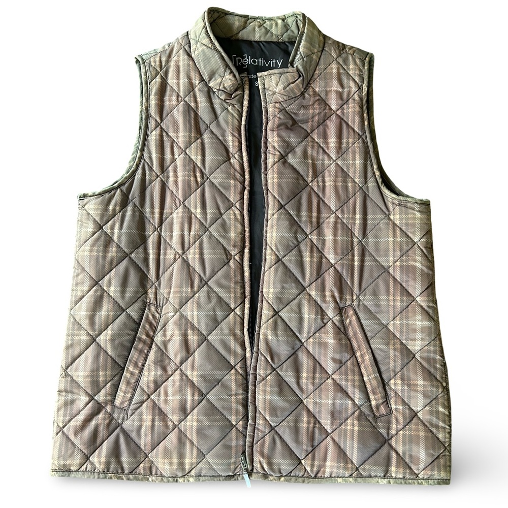 Quilted Brown and Tan Vest